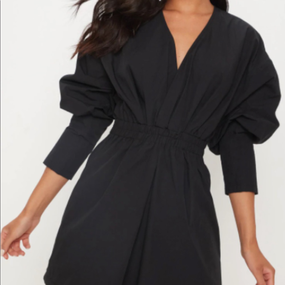 PrettyLittleThing Black Shirt Dress